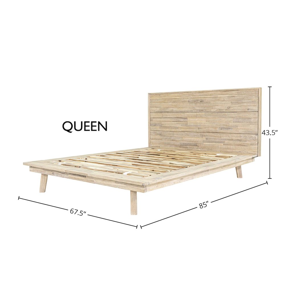 Gia Queen Bed - Light Driftwood. Picture 3
