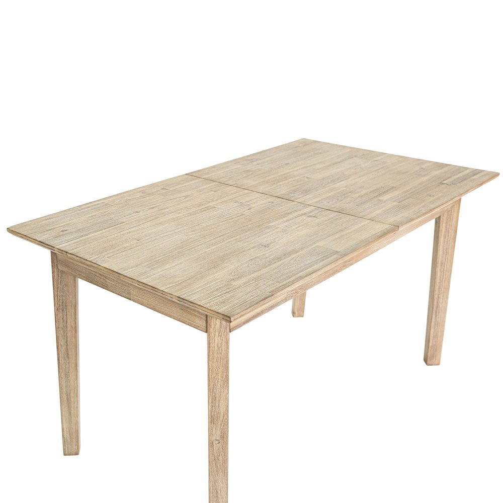 Gia Small Extension Dining Table with Butterfly System 55/71” - Light Driftwood. Picture 9