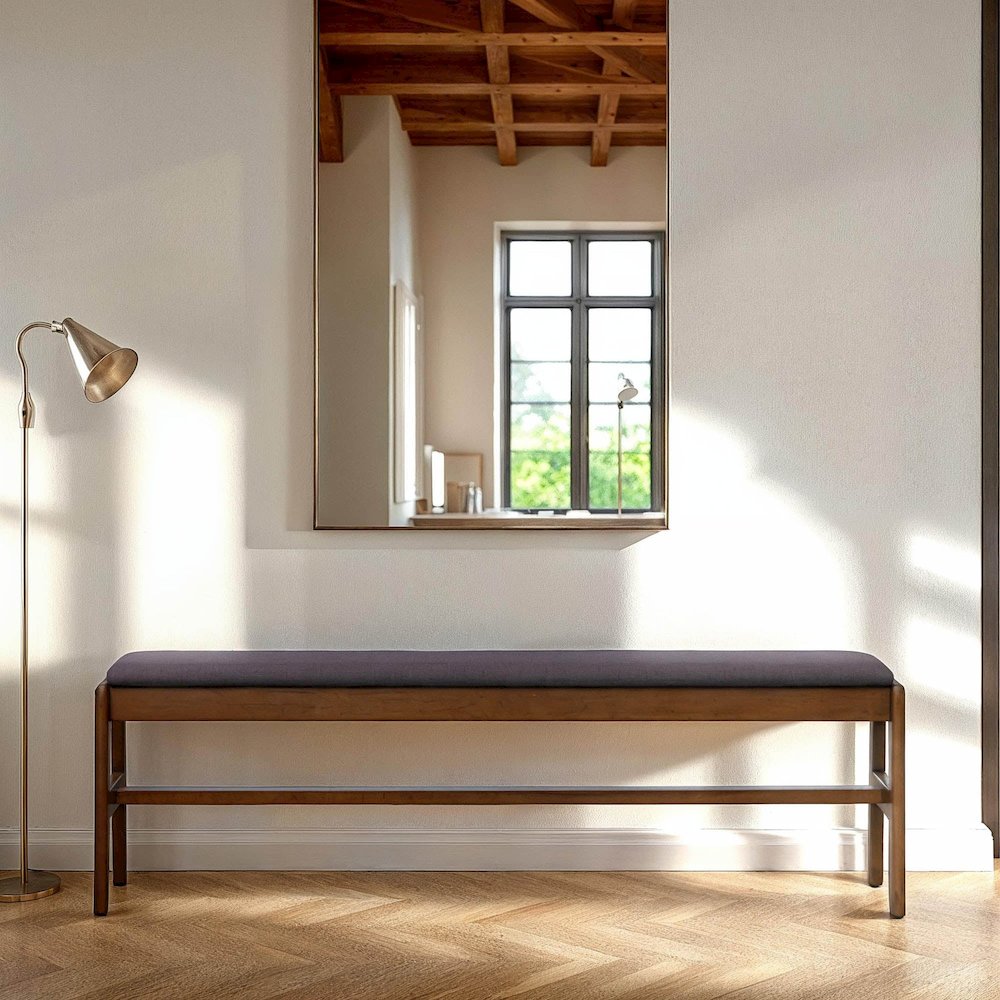 Remix Upholstered Bench - Grey. Picture 2