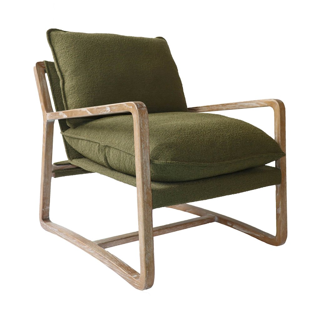 Huntington Club Chair - Moss Boucle. Picture 1