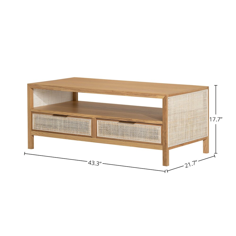 Rattan Coffee Table - Natural. Picture 3