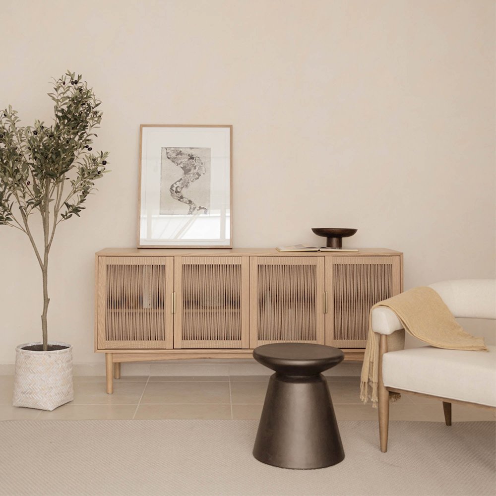 Concrete Mineral Side Table - Bronze. Picture 13