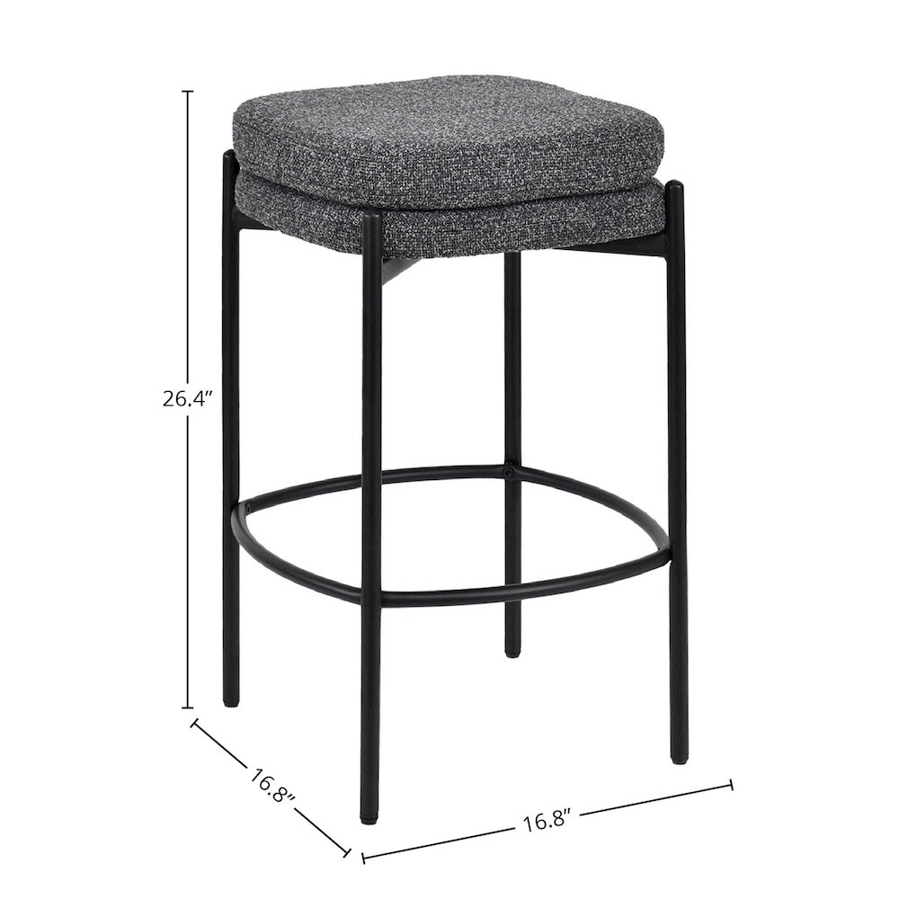 Nina Counter Stool - Chunky Grey. Picture 3