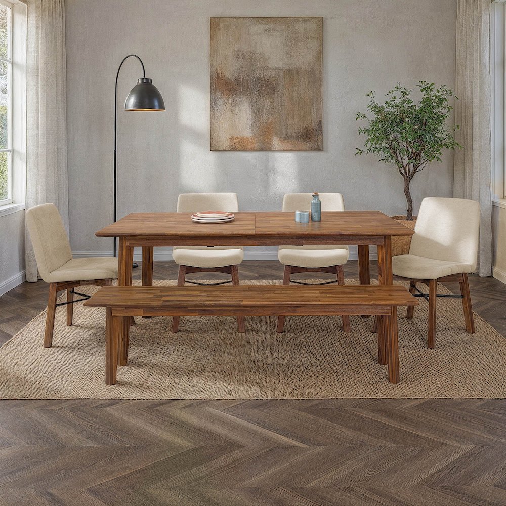 Gia Extension Dining Table 71/102" - Warm Pecan. Picture 2