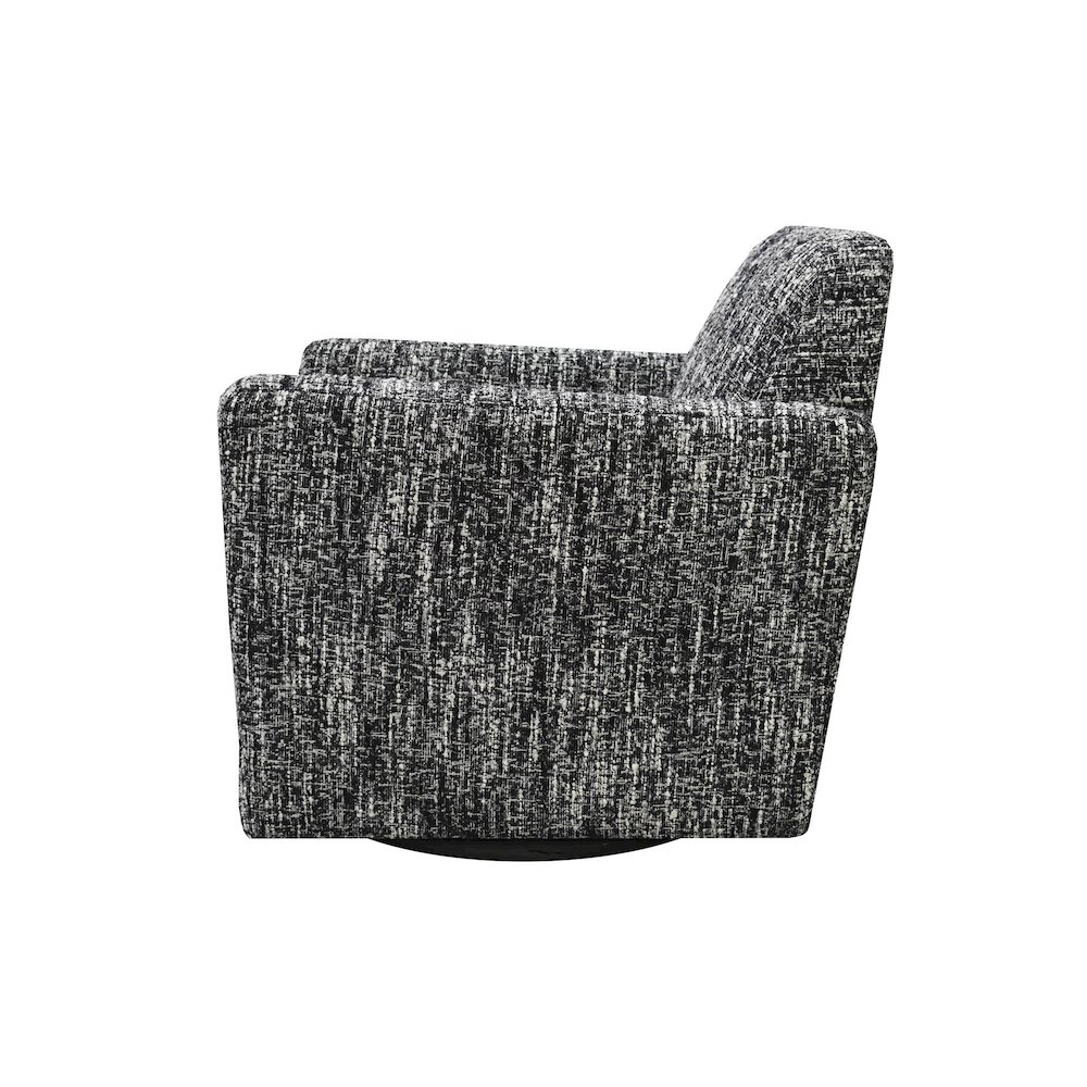 Cooper Swivel Club Chair - Chanel Black. Picture 7