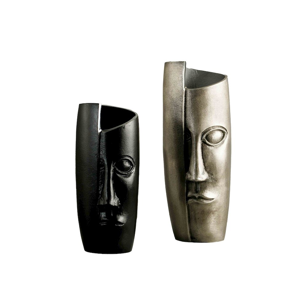 Breeze Masquerade Vase - Large Polished Nickel. Picture 2