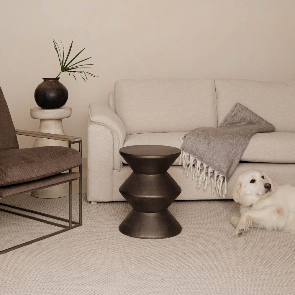 Concrete Inverted Side Table - Bronze. Picture 12