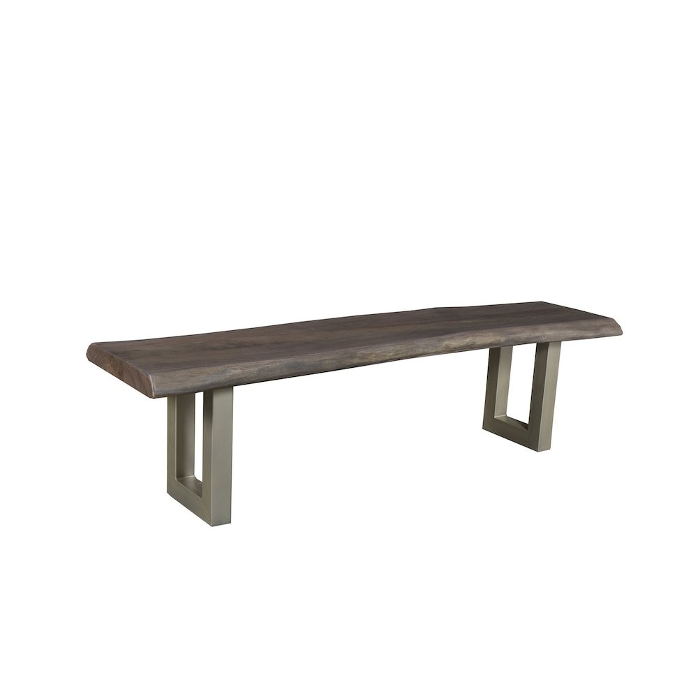 TAJ Dining Bench - Vinegar Matte Top/ U Tube Metal Base. Picture 1