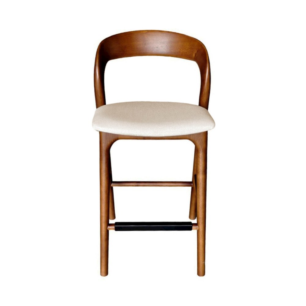 Rotondo Counter Stool - Walnut Frame. Picture 3