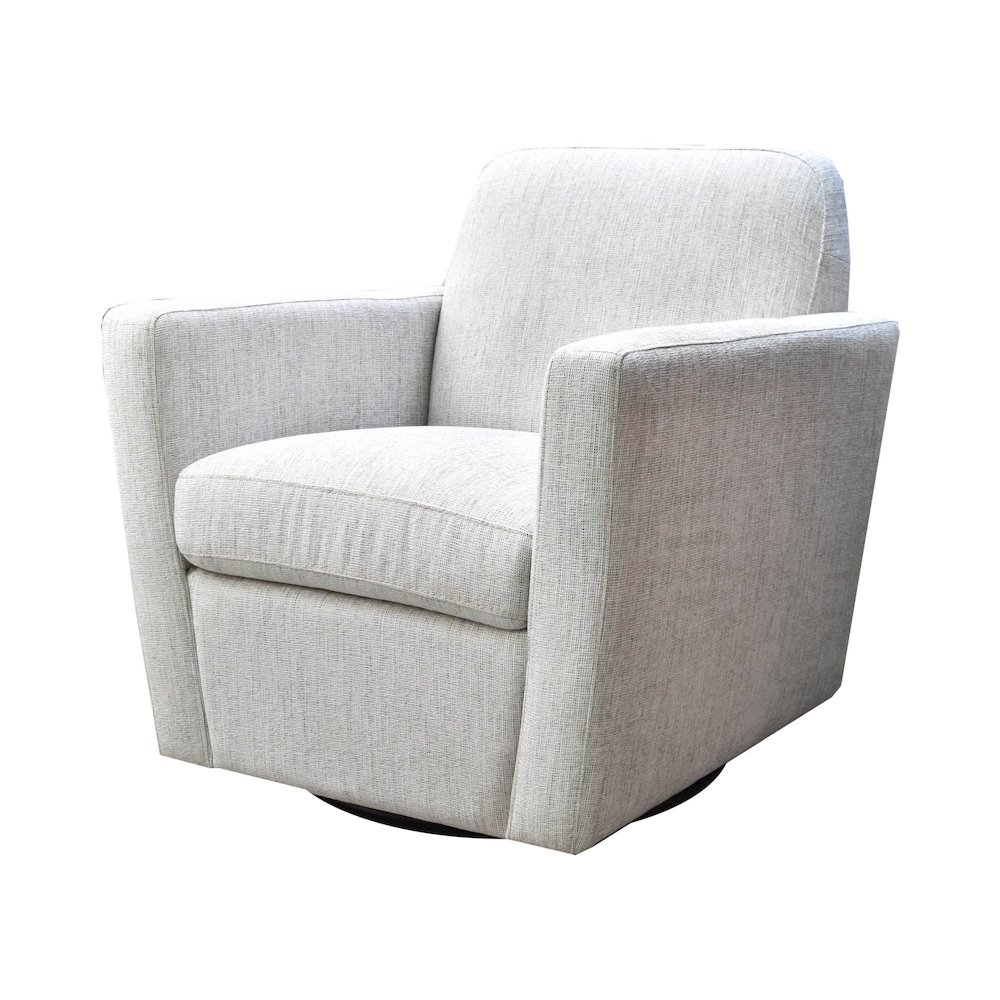 Cooper Swivel Club Chair - Woven Linen. Picture 1