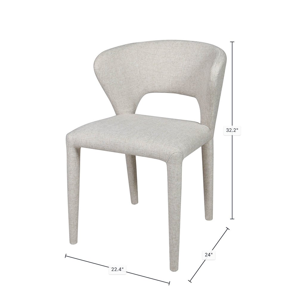 Dakota Dining Chair - Vanilla Tweed. Picture 3