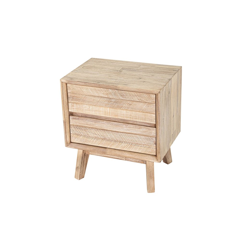 Gia 2 Drawer Nightstand - Light Driftwood. Picture 15