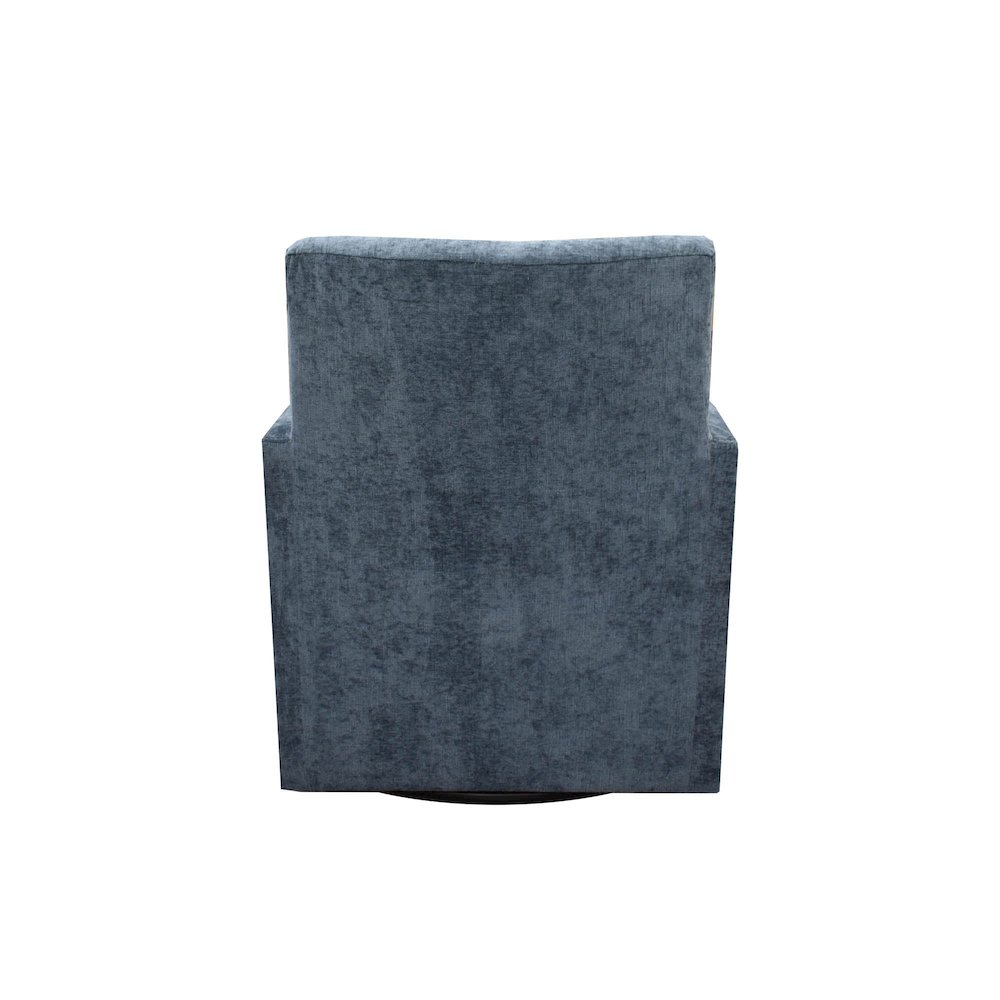 Riley Swivel Club Chair - Aqua Chenille. Picture 7