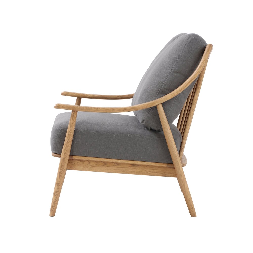 Kinsley Club Chair - Stormy Grey/Natural Frame. Picture 3