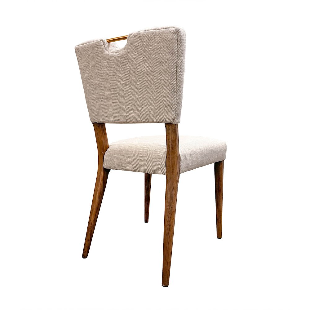 Luella Dining Chair - Sandy Beige/Cool Brown Legs. Picture 7