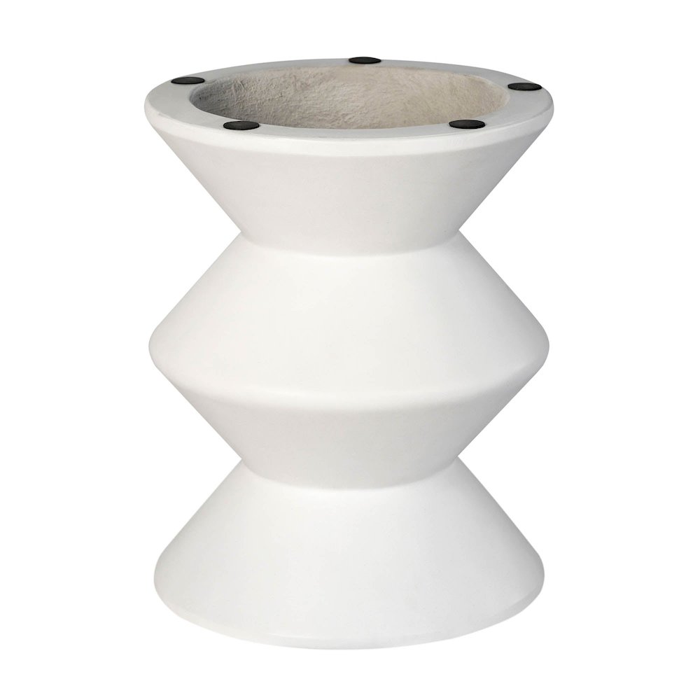 Concrete Inverted Side Table - White. Picture 6