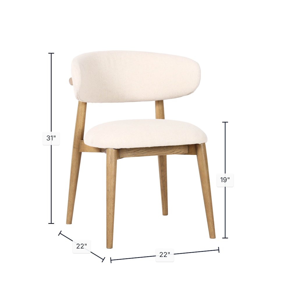 Milo Dining Chair - Savile Flax. Picture 6