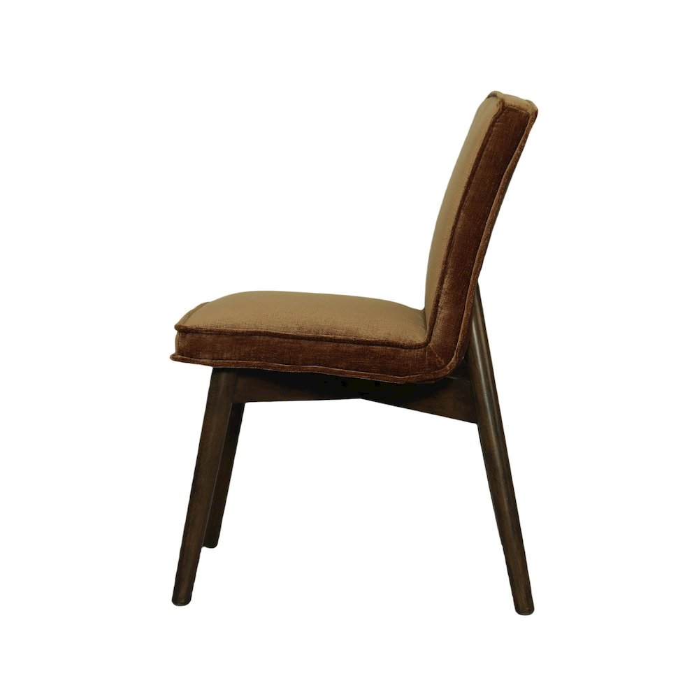 Franklyn Dining Chair - Distressed Velvet Bronze. Picture 5