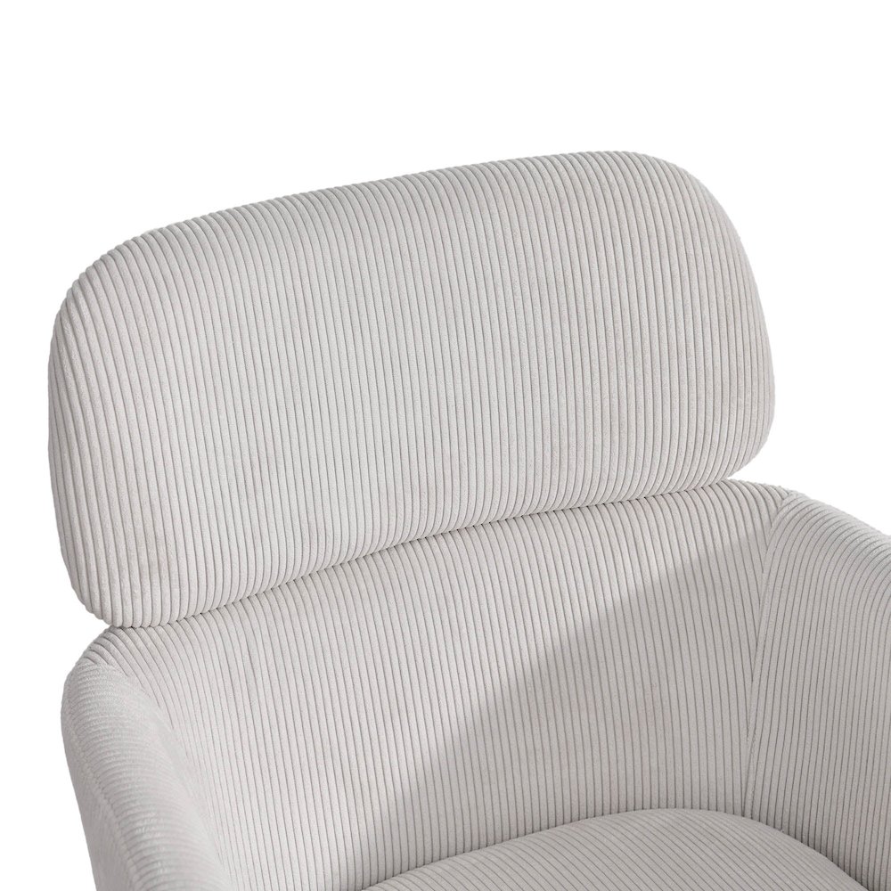 Allegra Dining Chair - Corduroy White. Picture 10