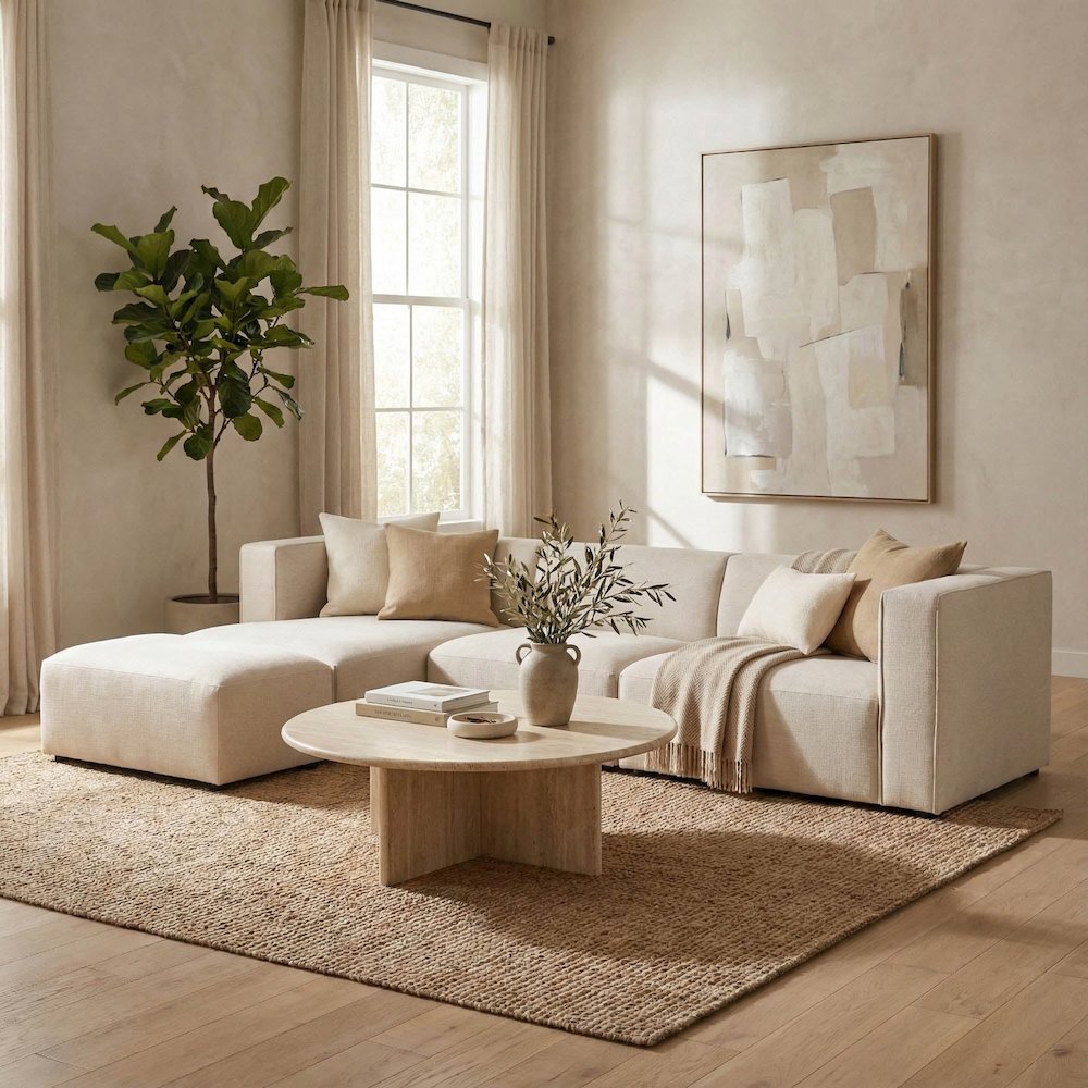 Premium Left Modular Sectional with Ottoman. Picture 9