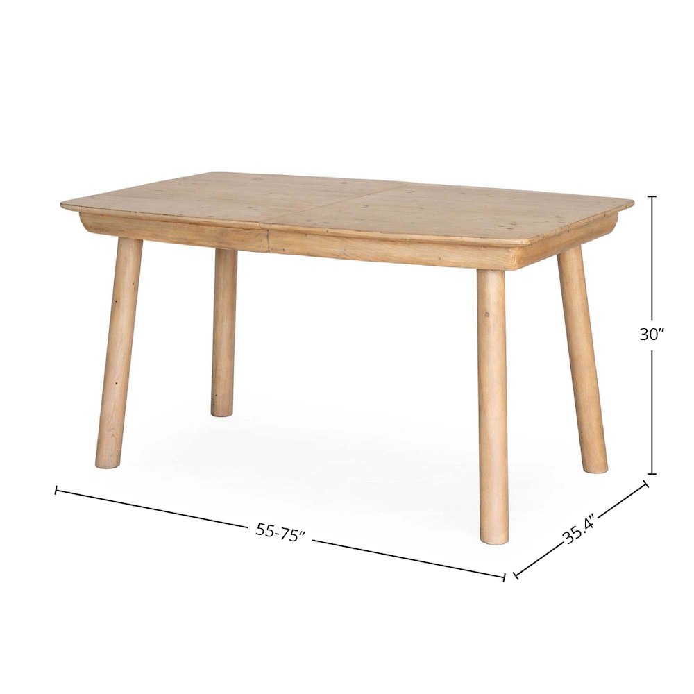 Bahama Extension Dining Table (55"/75") - Sundried Wheat. Picture 2