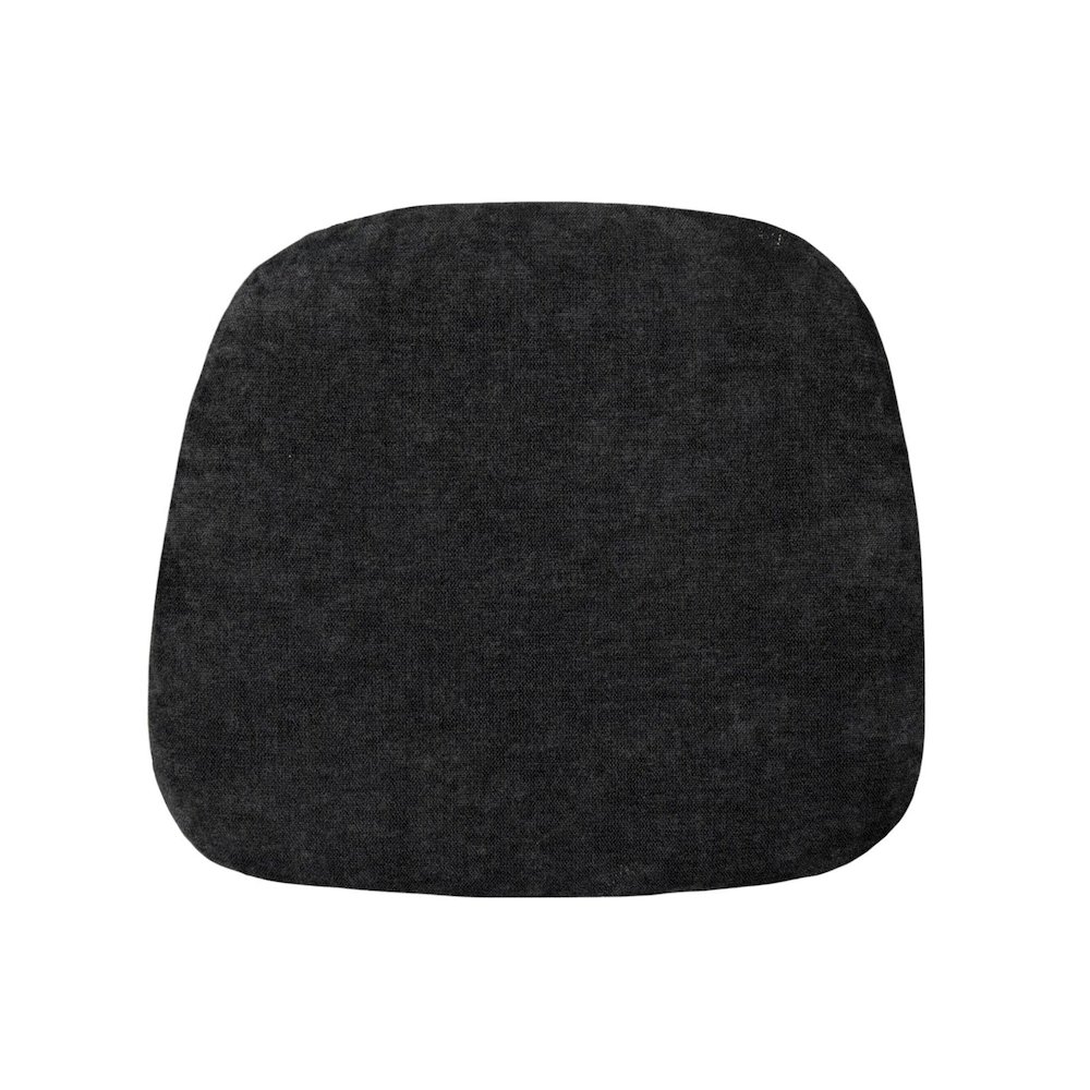 Metal Crossback Fabric Cushion Seat - Black. Picture 1