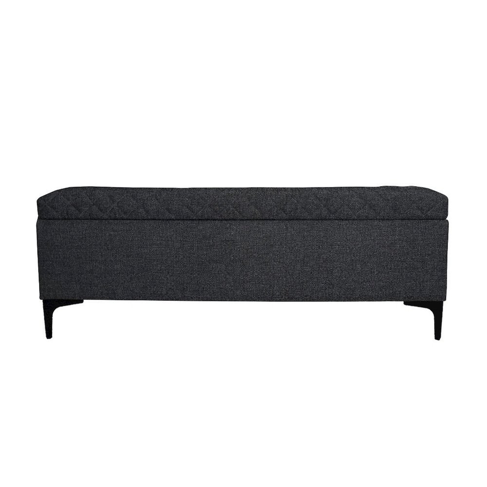 Reece Storage Bench - Charcoal Grey. Picture 4