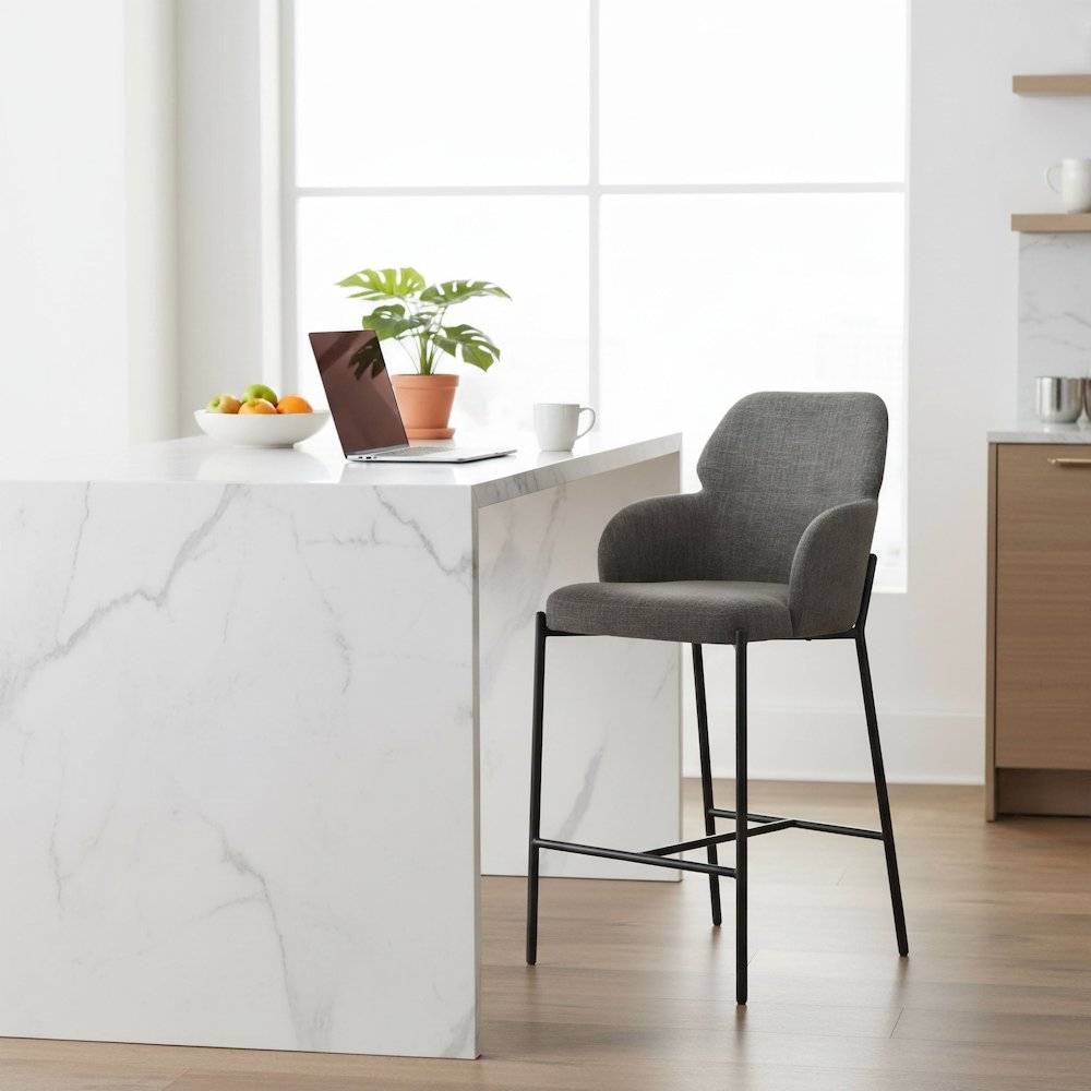 Allegra Counter Stool - Graphite. Picture 11
