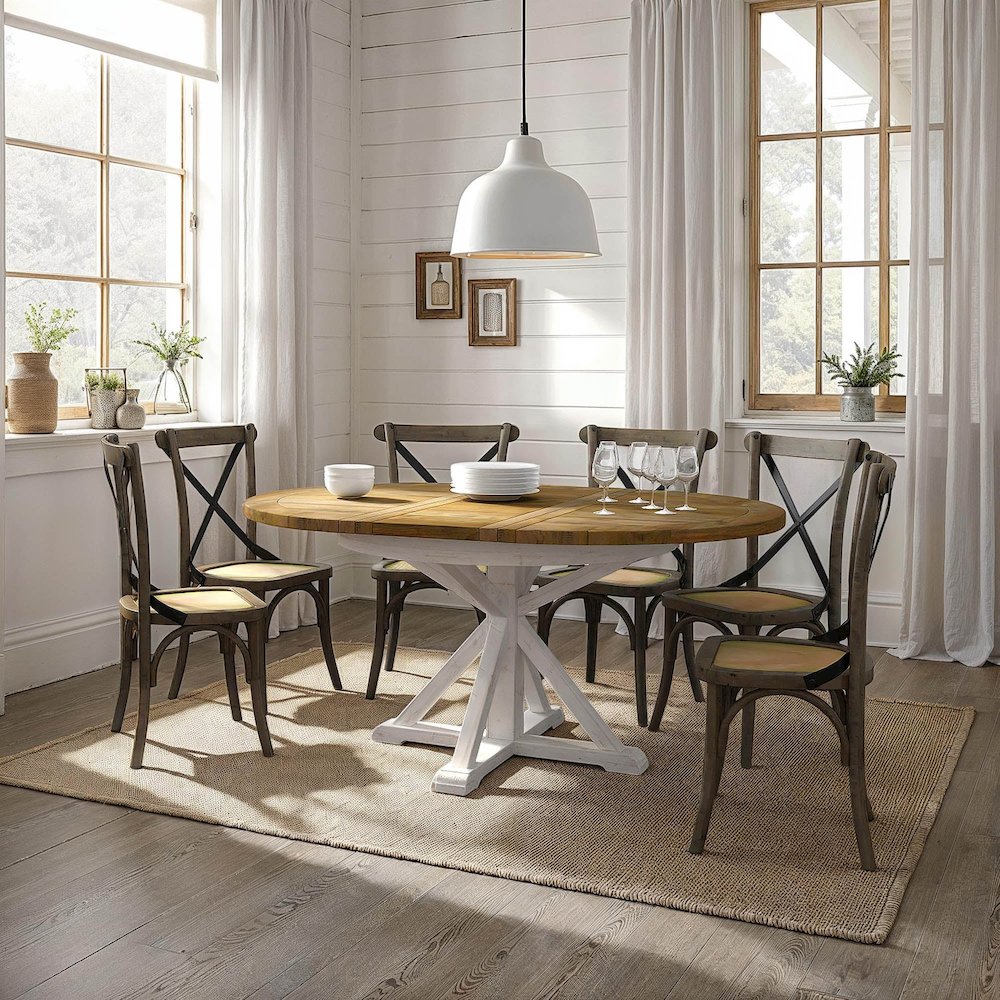 Provence Round Extension Table (47"/63"). Picture 2