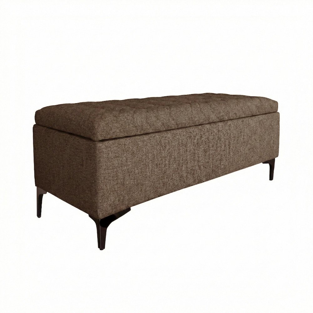 Reece Storage Bench - Medium Brown. Picture 1