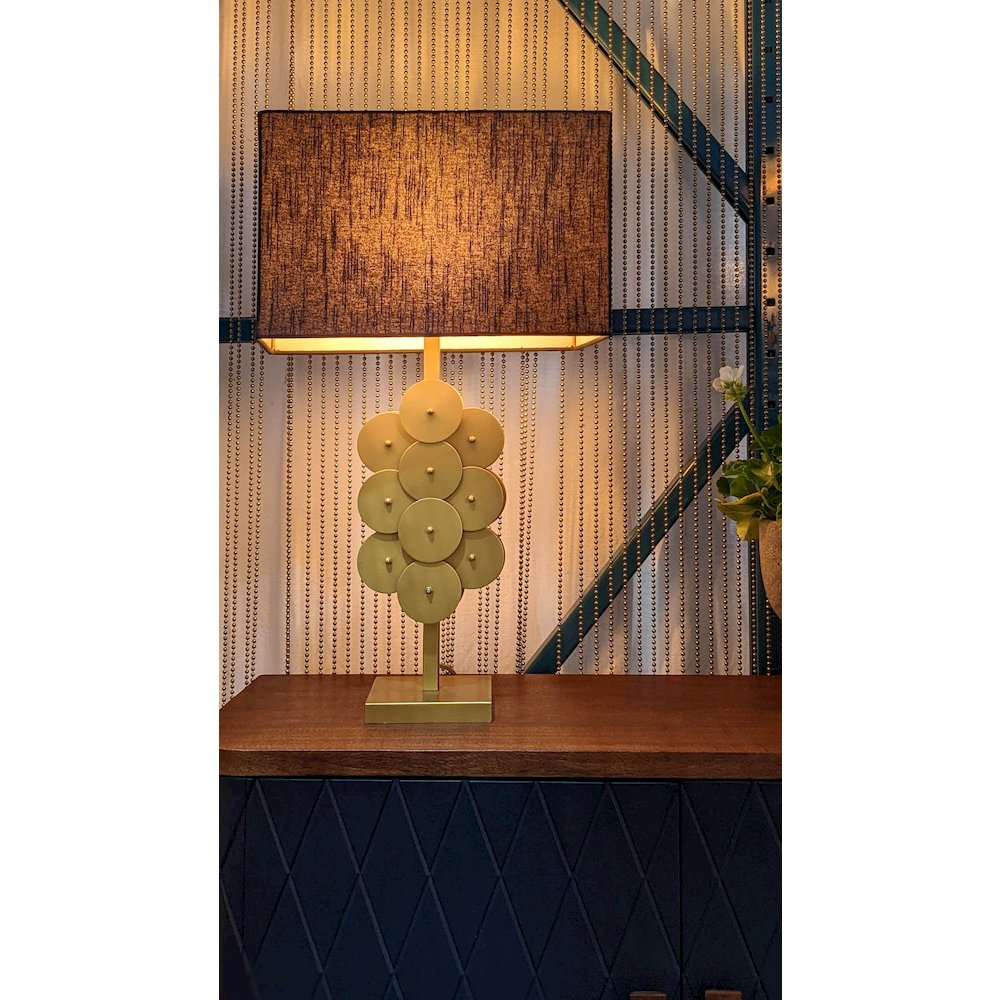 Skye Brass Disc Lamp. Picture 2