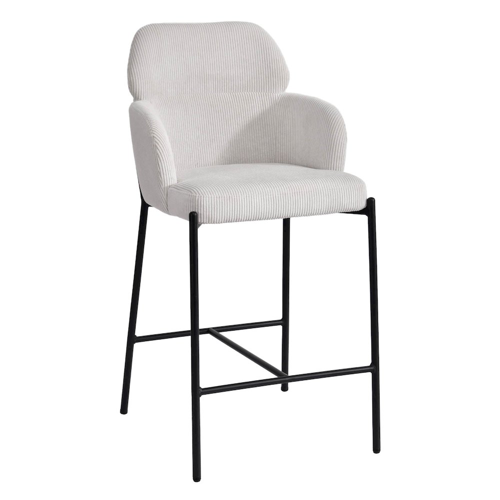 Allegra Counter Stool - Corduroy White. Picture 6
