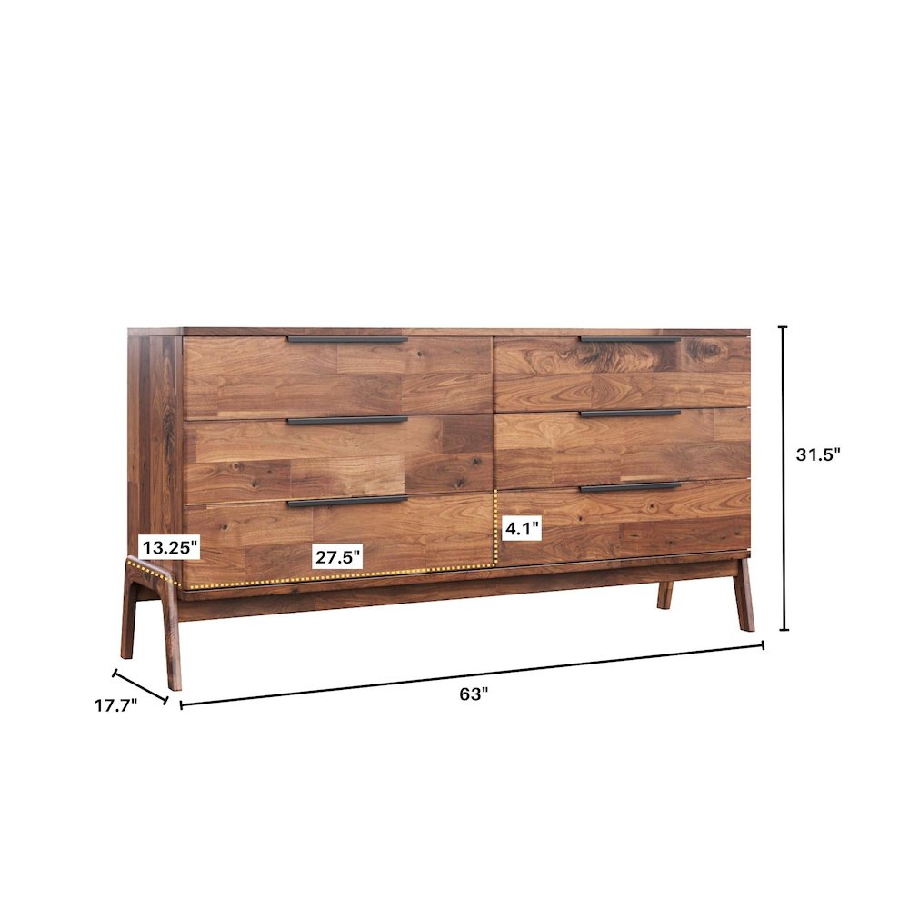 Remix 6 Drawer Dresser. Picture 12
