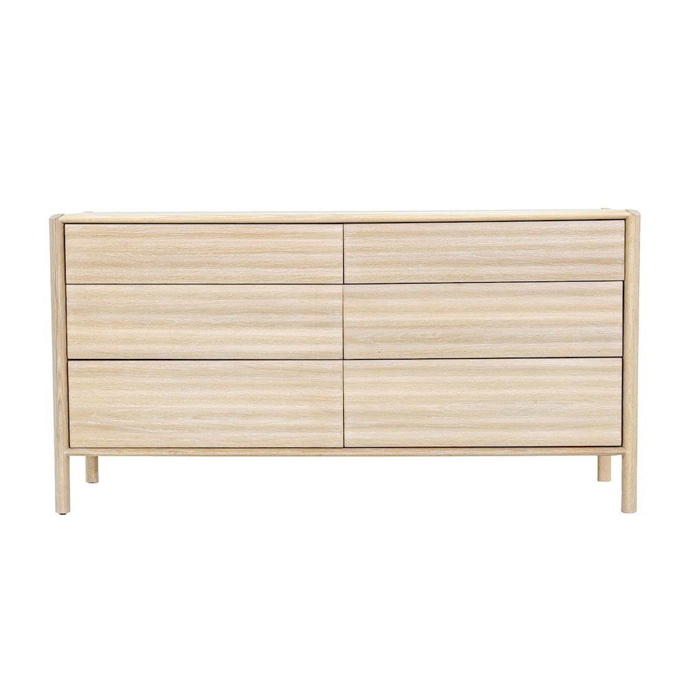 Runway 6 Drawer Dresser - Light Oak. Picture 4