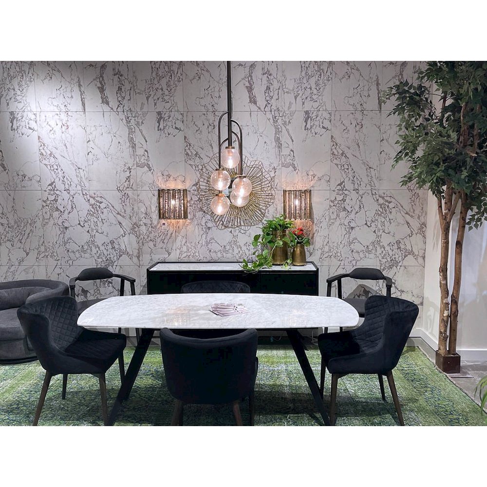 Mila Dining Chair - Black Velvet. Picture 6