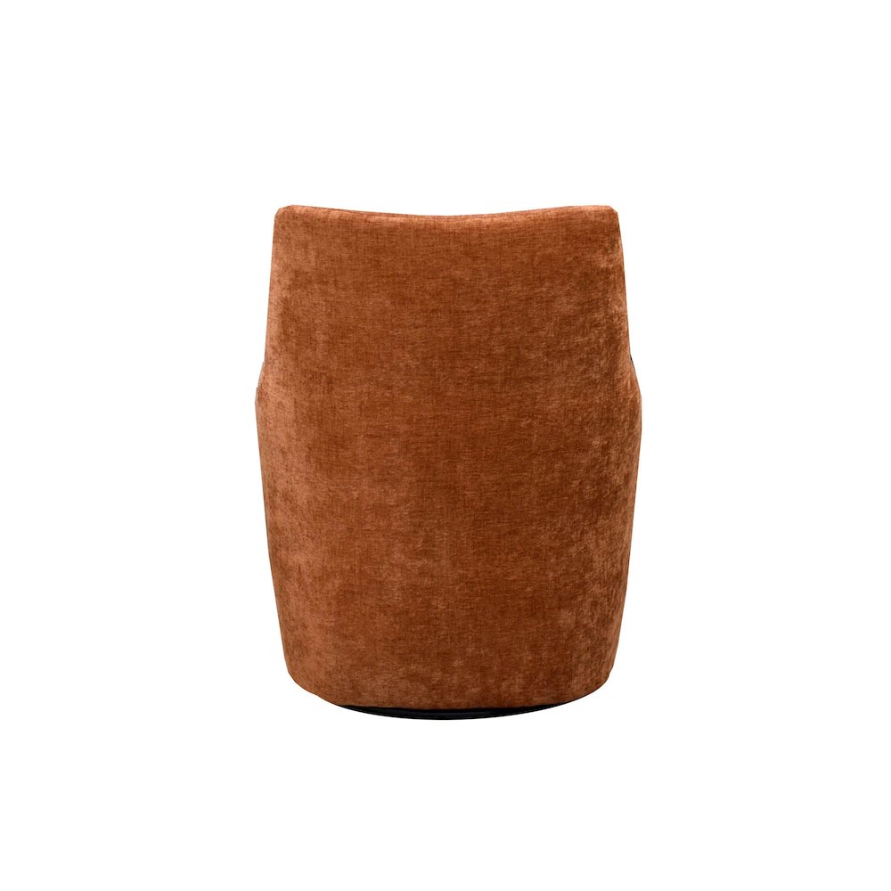 Lilith Swivel Chair - Brick Chenille. Picture 6