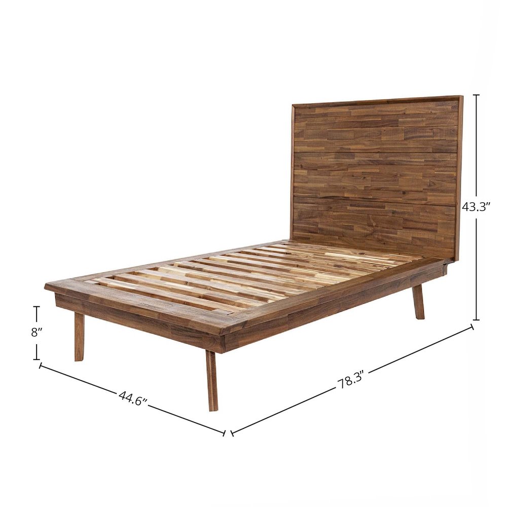 Gia Single Bed - Warm Pecan. Picture 3
