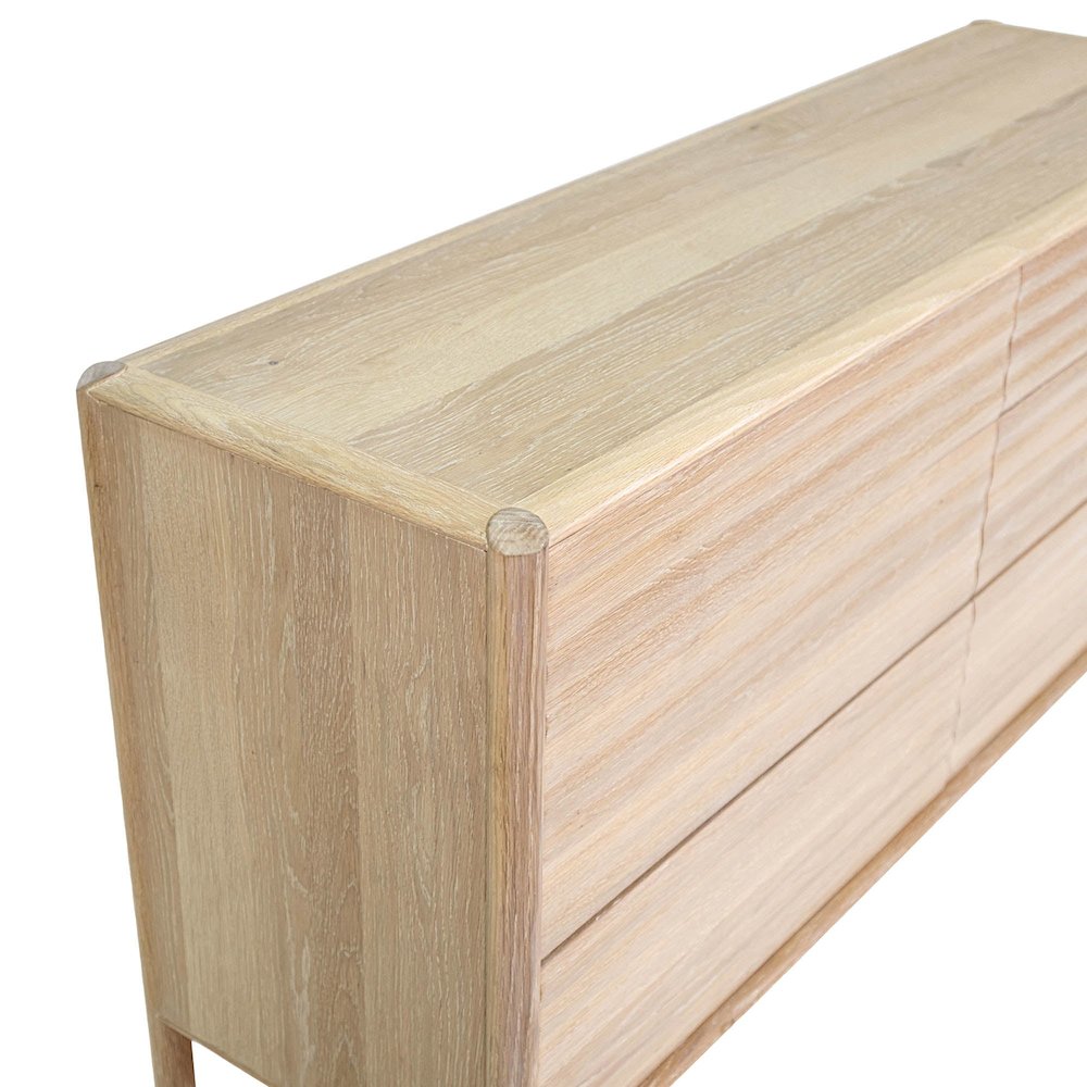 Runway 6 Drawer Dresser - Light Oak. Picture 9