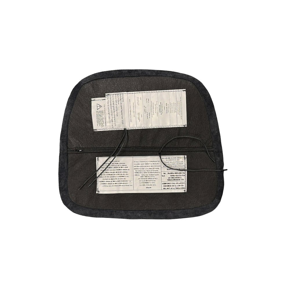 Metal Crossback Fabric Cushion Seat - Black. Picture 2
