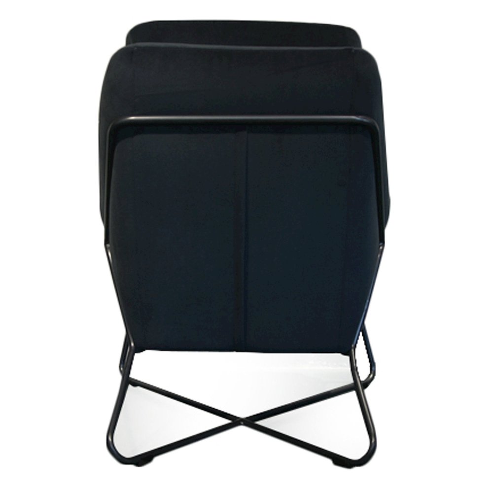 Romeo Lounge Chair - Dark Grey Velvet. Picture 5