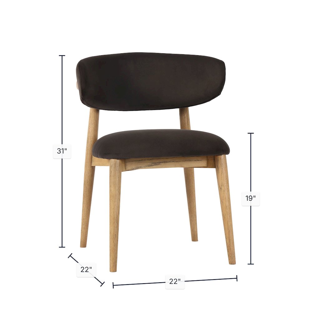 Milo Dining Chair - Slate Charcoal. Picture 3