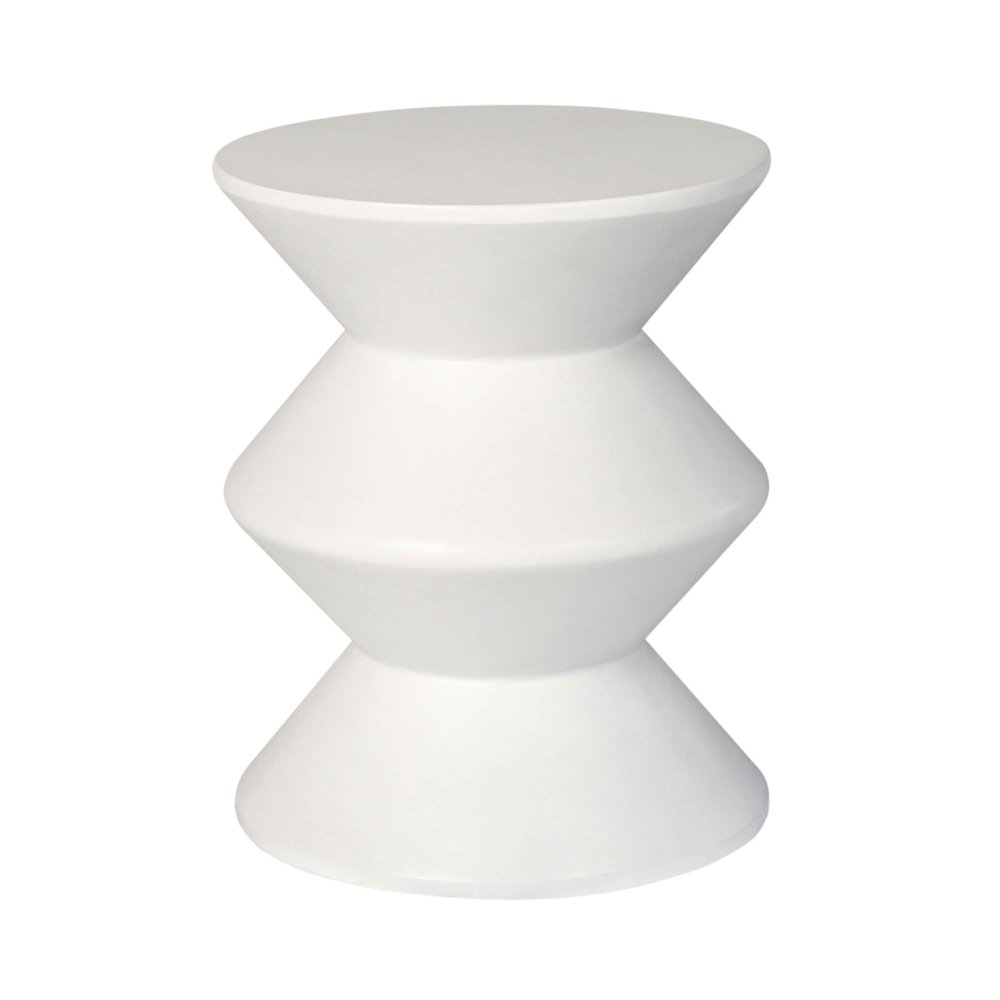 Concrete Inverted Side Table - White. Picture 1