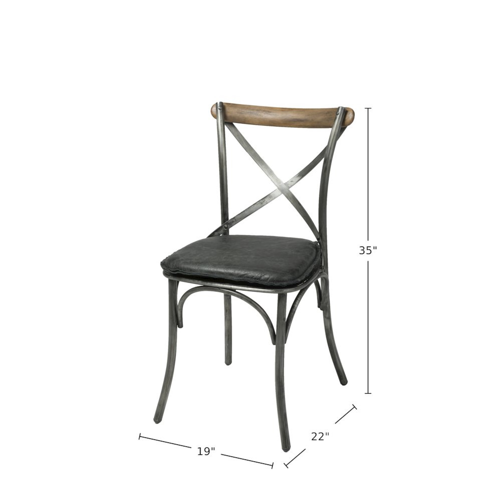 Metal Crossback Chair. Picture 3