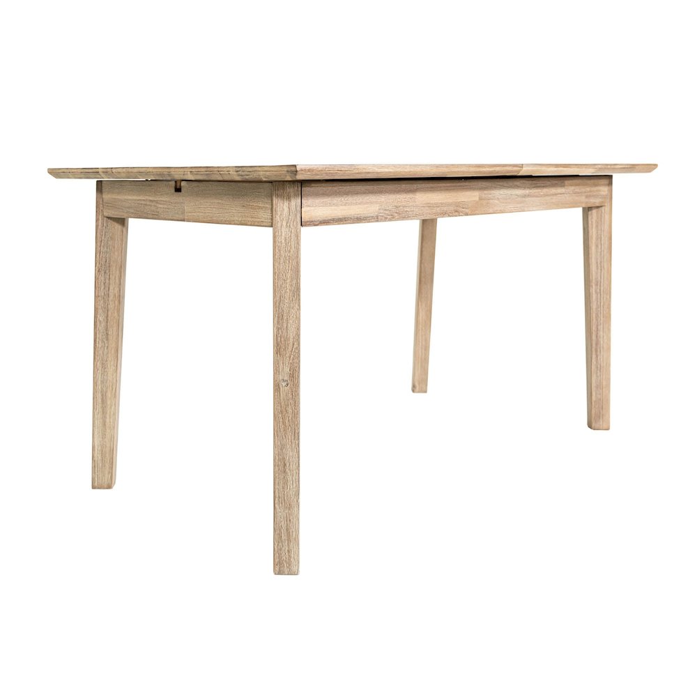 Gia Small Extension Dining Table with Butterfly System 55/71” - Light Driftwood. Picture 10