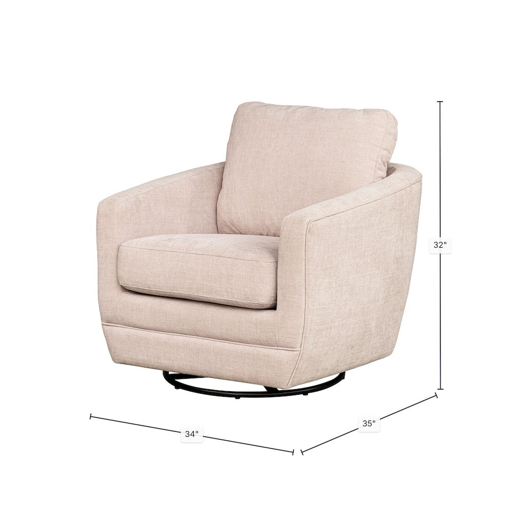 Baltimo Swivel Glider - Pale Rose (VT). Picture 3