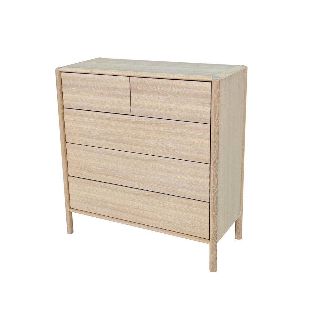 Runway 5 Drawer Chest - Light Oak. Picture 8