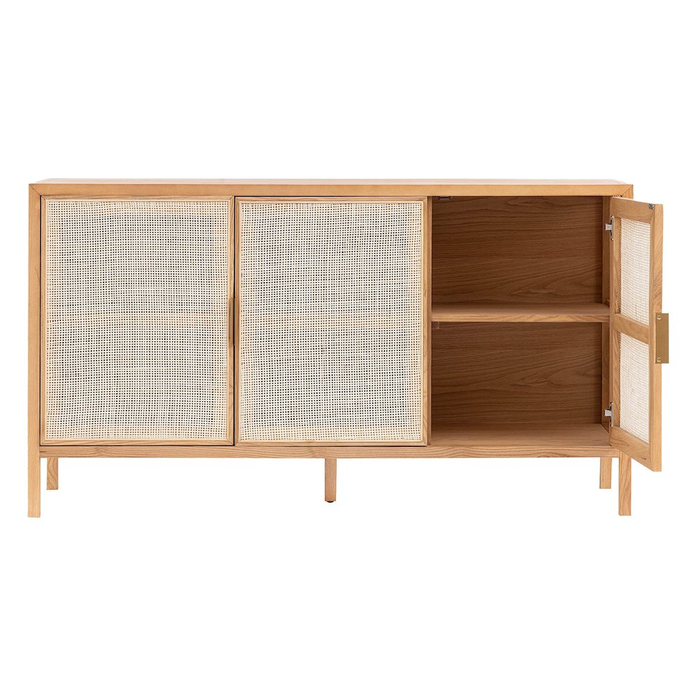 Rattan 3 Door Sideboard - Natural. Picture 5