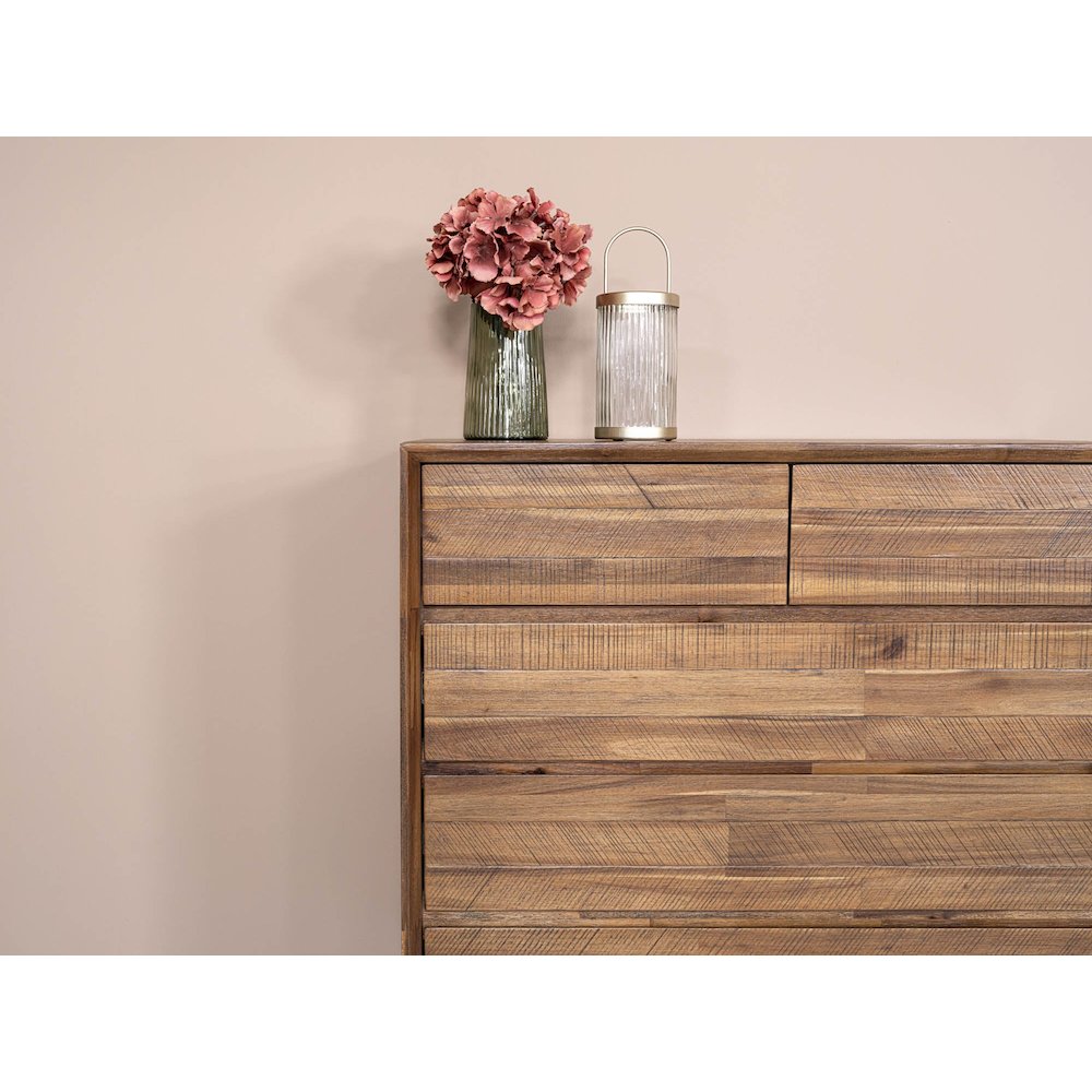 Gia 5 Drawer Chest - Warm Pecan. Picture 12