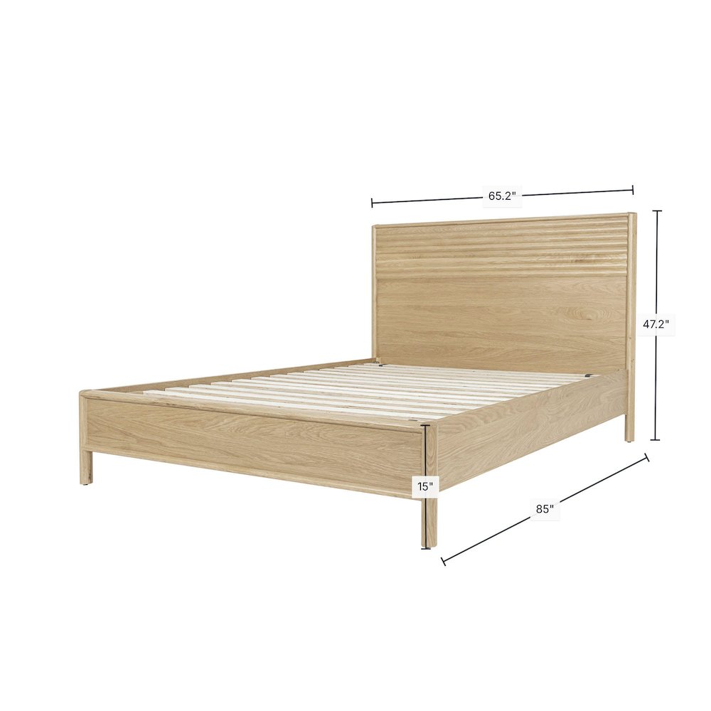 Runway Queen Bed - Light Oak. Picture 3