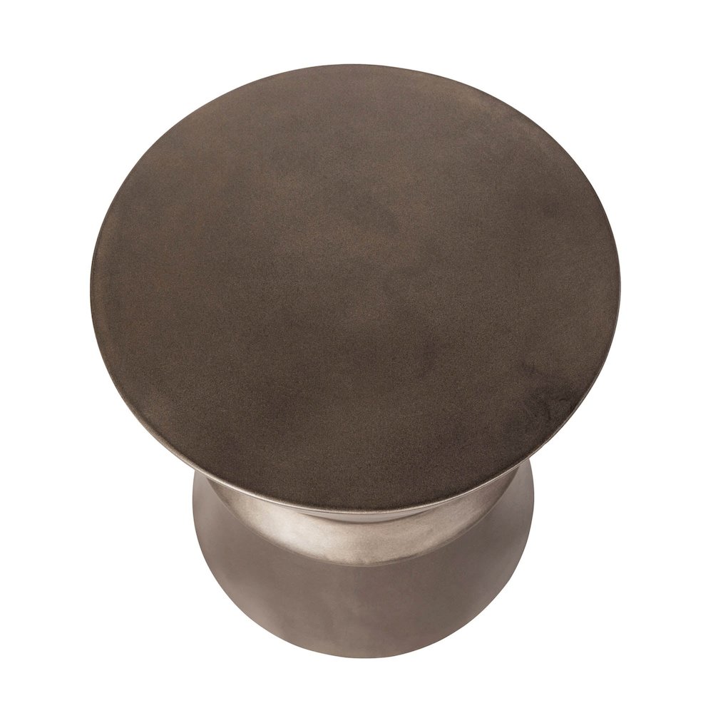 Concrete Hourglass Side Table - Bronze. Picture 5